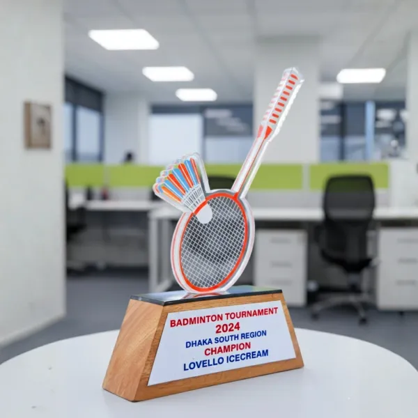 Custom Acrylic Badminton Champion Memento