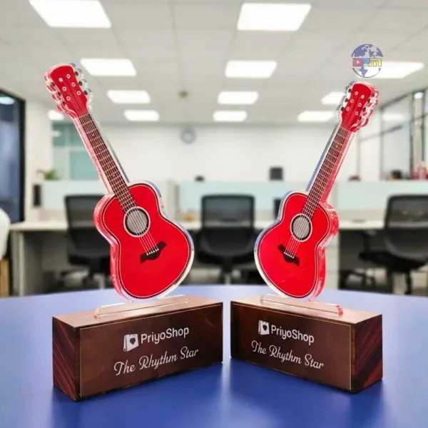 Guitar-Shaped Custom Acrylic Award