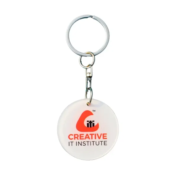 Branded Custom Round Acrylic Keyring
