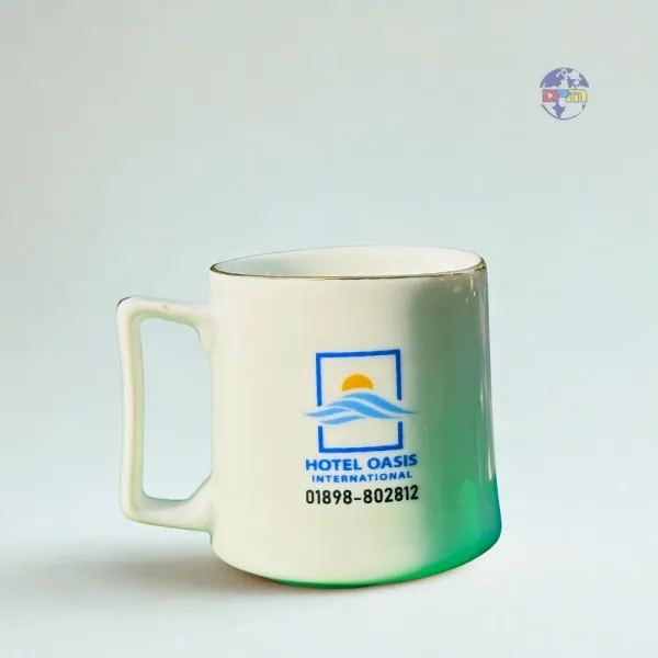 Luxury Gold-Trimmed Tapered Ceramic Executive Mug
