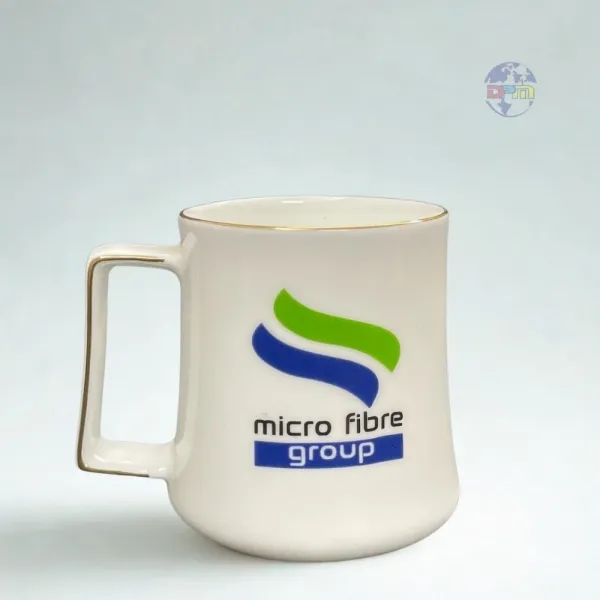 Luxury Gold-Trimmed Tapered Ceramic Executive Mug
