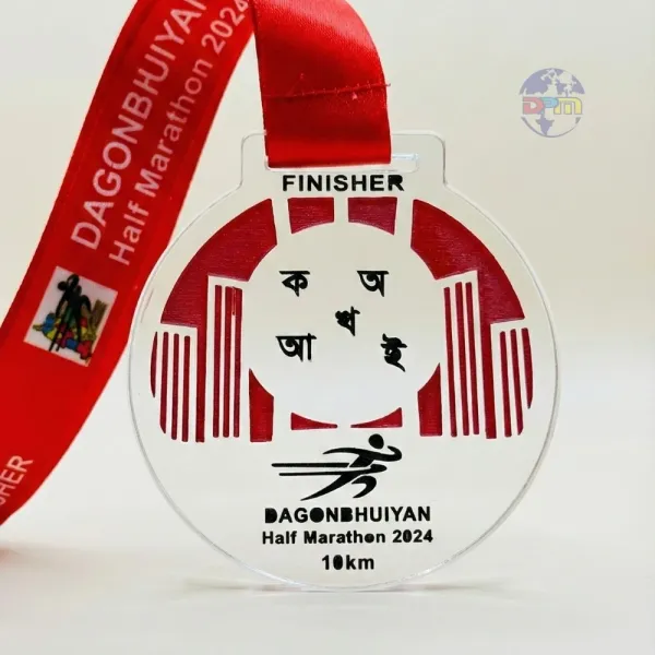 Premium Laser Engraved Hand Colored Acrylic Medal