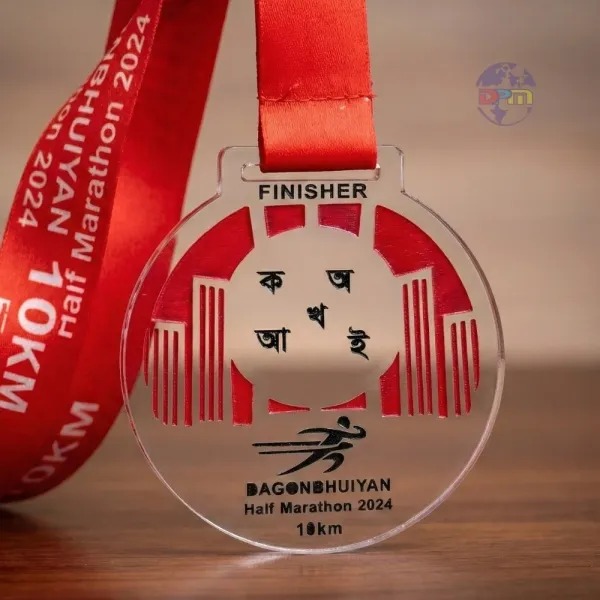 Premium Laser Engraved Hand Colored Acrylic Medal