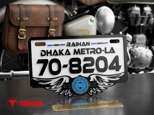 Premium 3D Acrylic Letter Motorcycle Name Plate