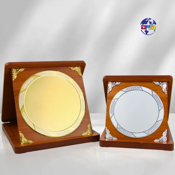 Corporate Wooden Medallion Award Plaque